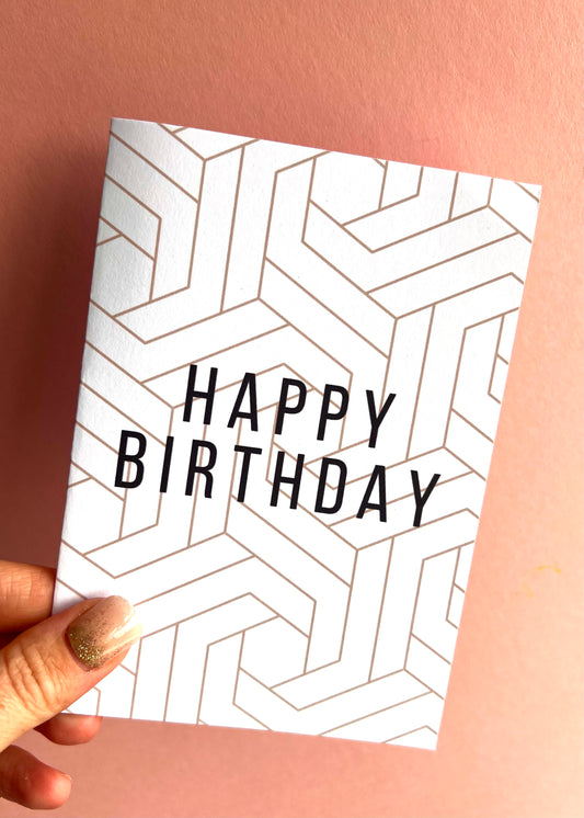 Geometric Birthday Card