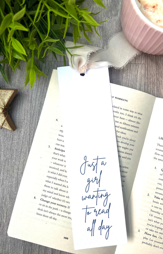 Just A Girl Bookmark