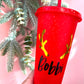 Personalised Red Rudolph Cold Cup