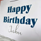 Happy Birthday Personalised White Gift Bag