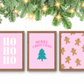 Set of 3 Pink Christmas Prints