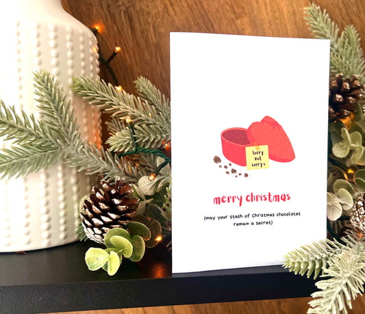 Chocolate Stash Christmas Card