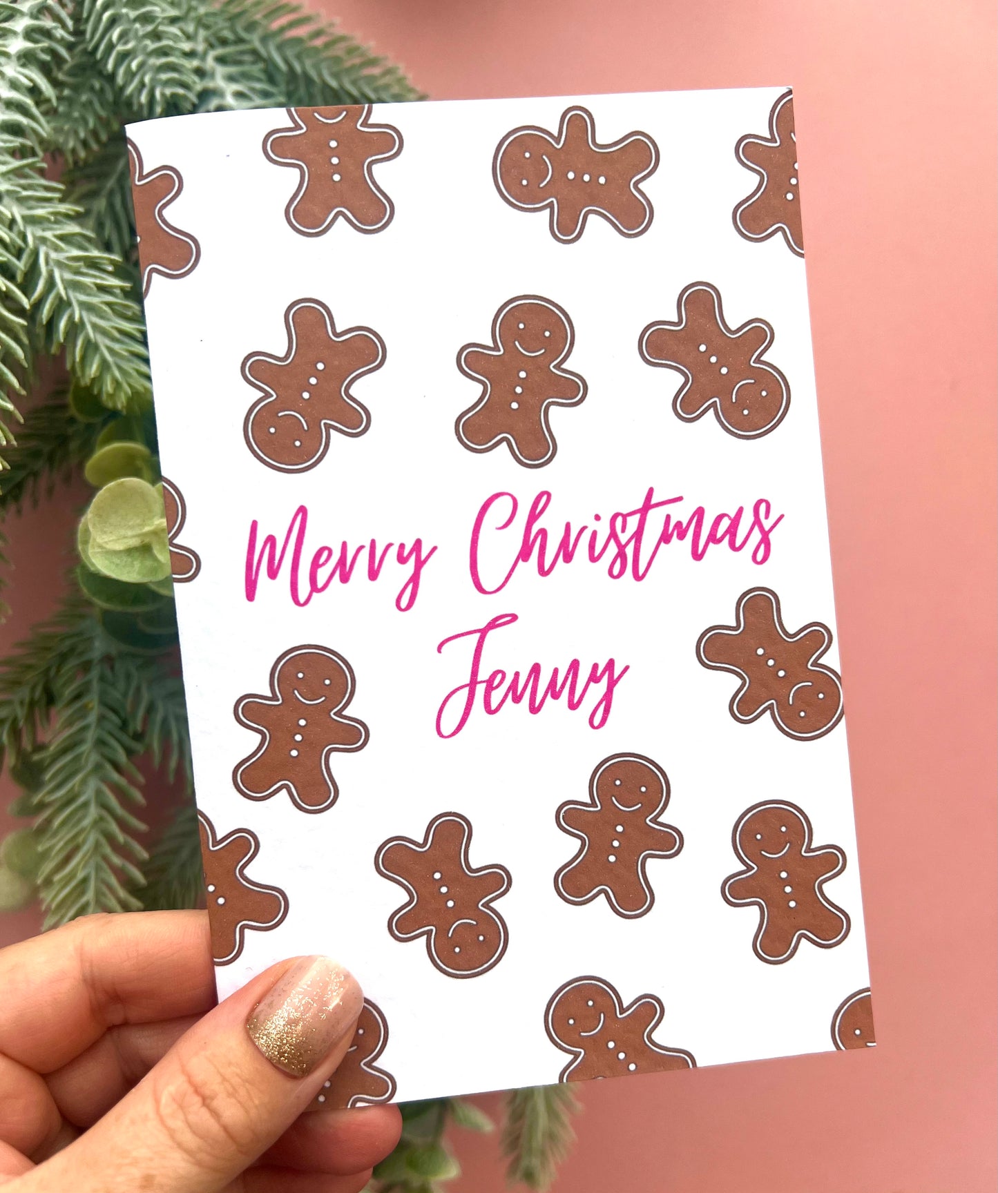 Personalised Gingerbread Christmas Card