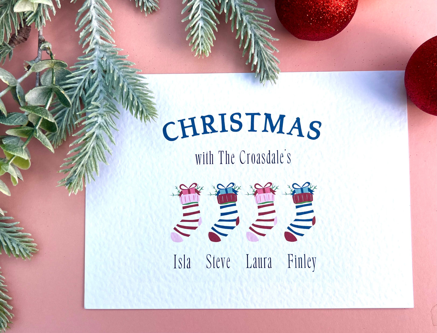 Personalised Family Stockings Print