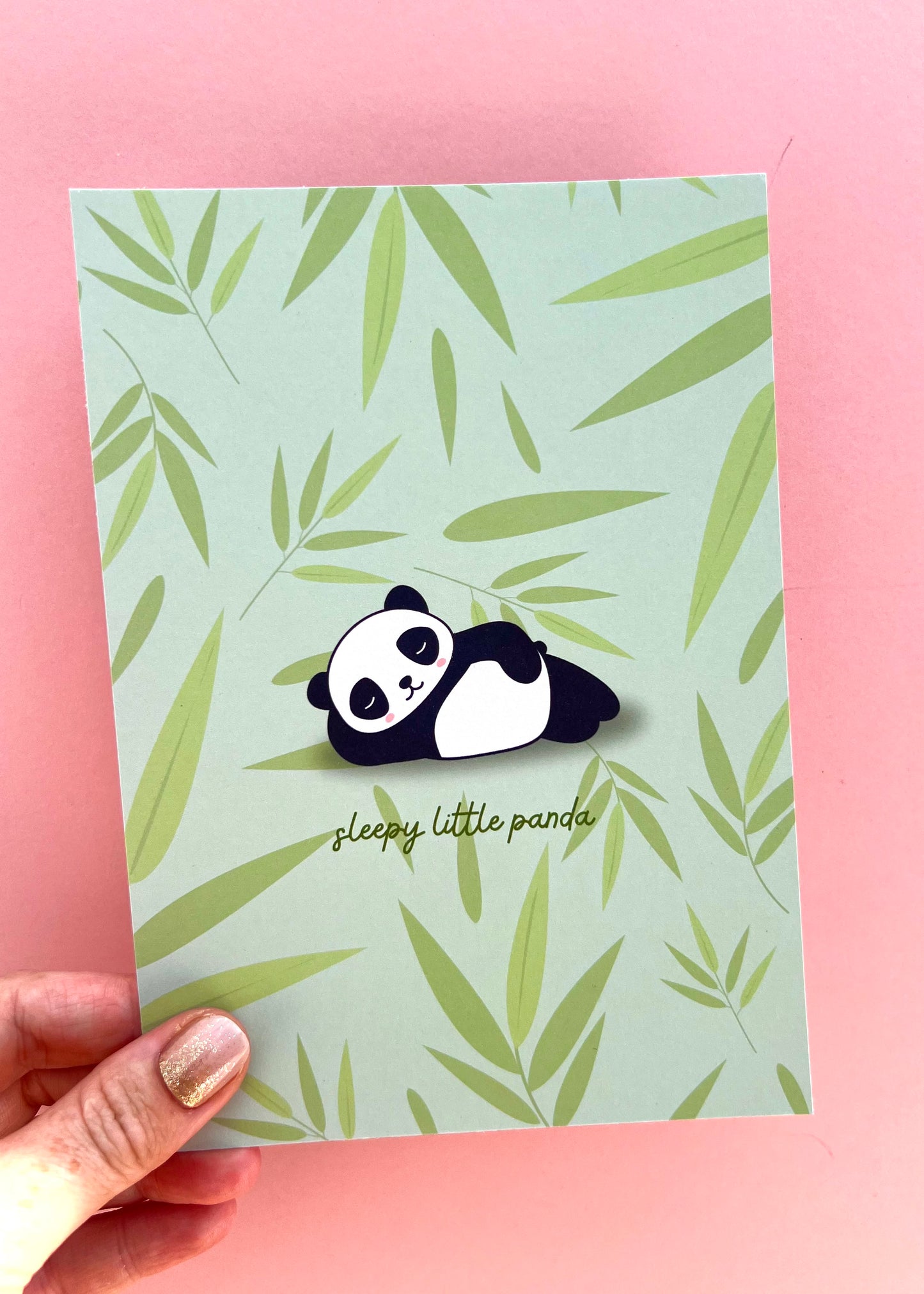 Sleepy Little Panda Print