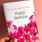 Pink Flowers Mum Birthday Card