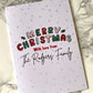 Personalised Merry Christmas Card