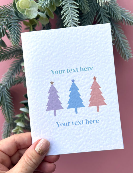 Personalised Trees Christmas Card