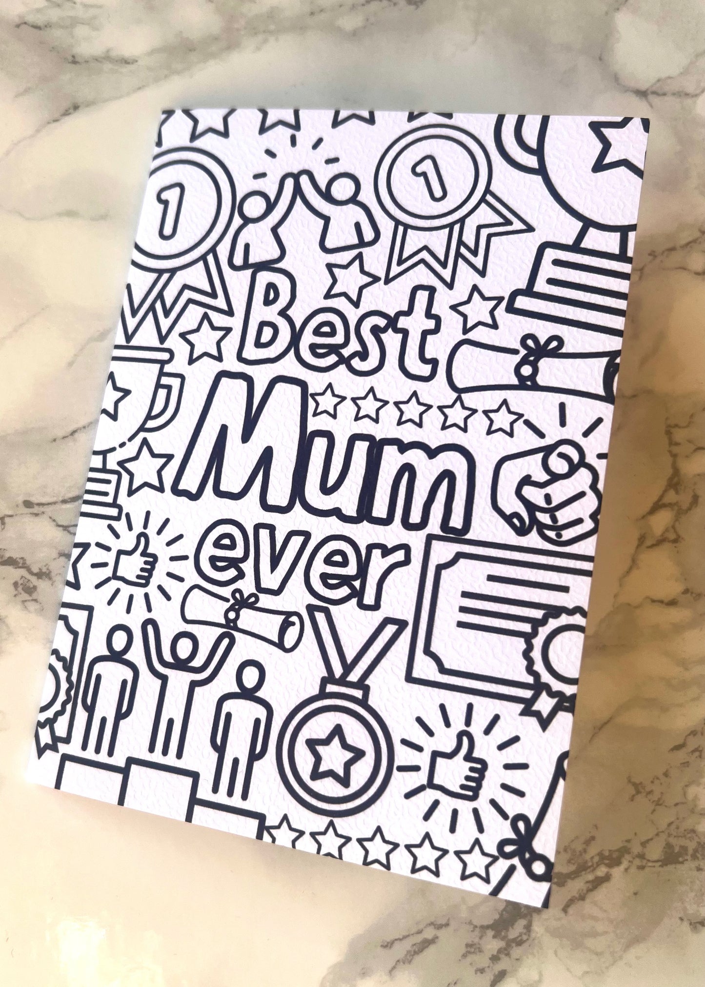 Colour Me Best Mum Ever Card