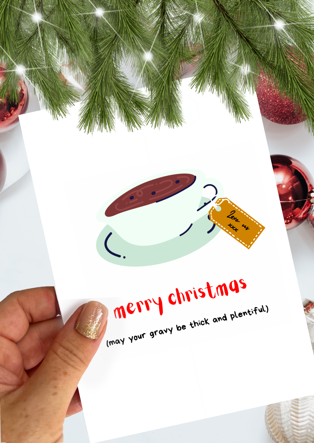 Gravy Boat Christmas Card