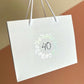 Wreath Personalised White Gift Bag