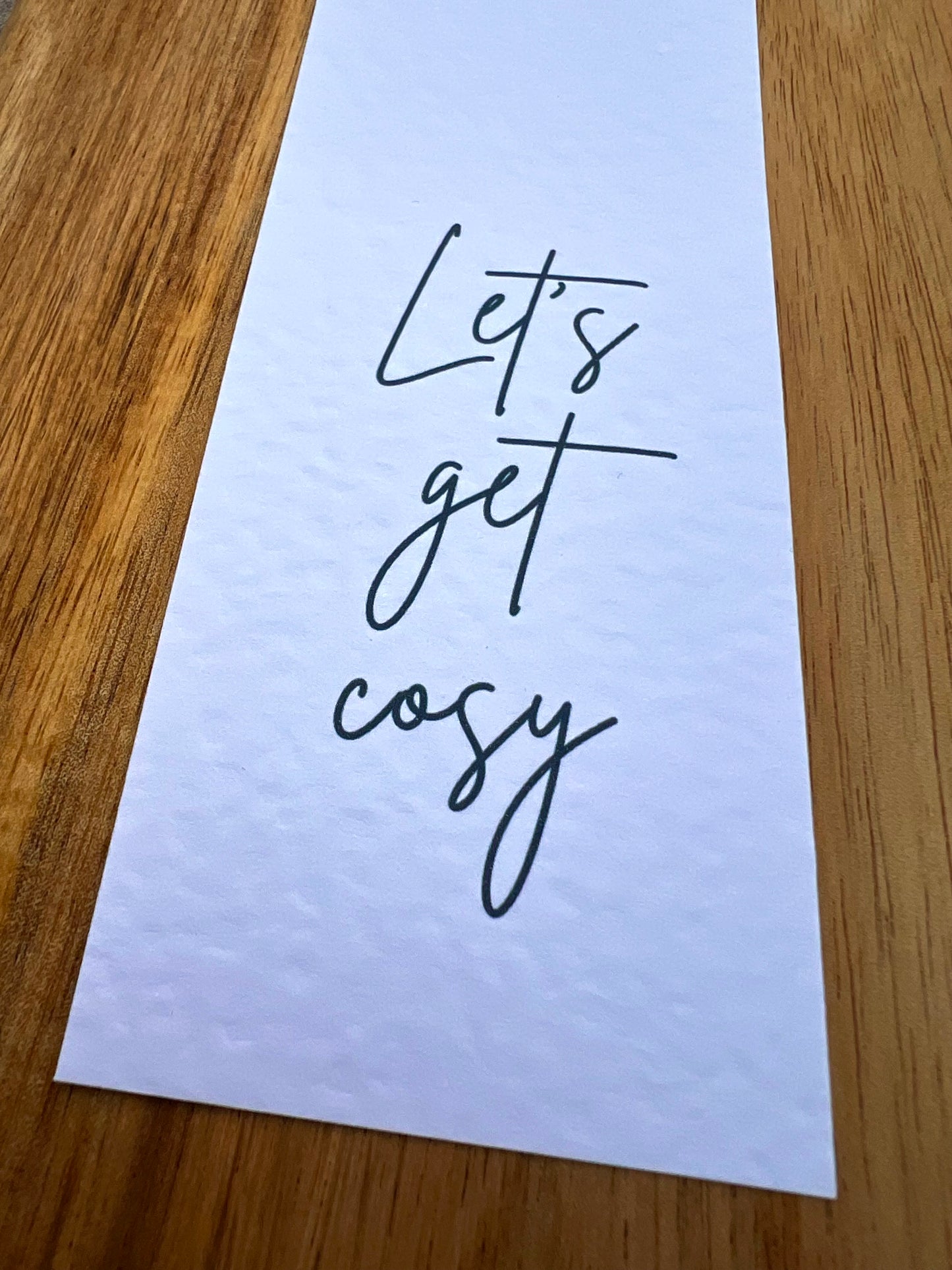 Let’s Get Cosy Bookmark