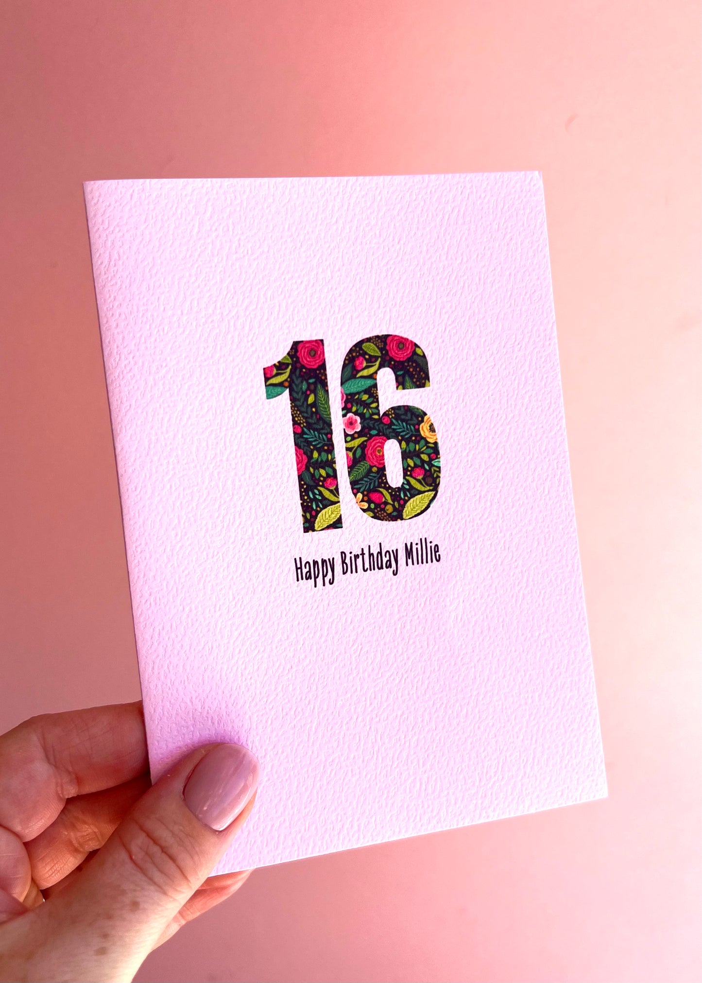 Personalised Flower Birthday Greetings Card