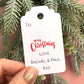 Set of 5 Personalised Red Christmas Gift Tags