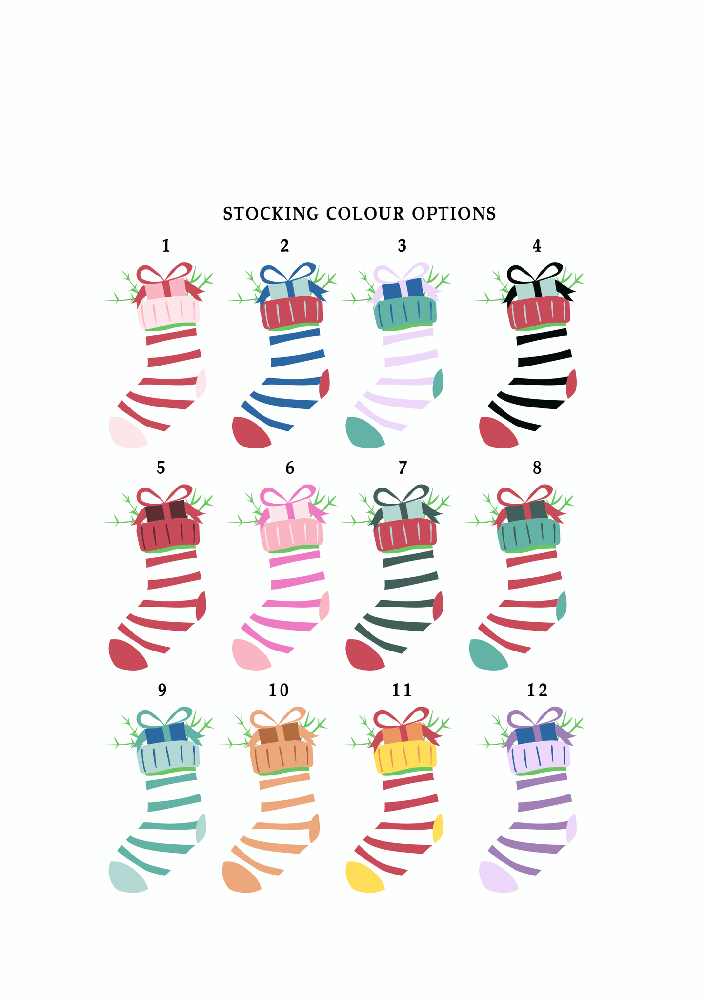 Personalised Family Stockings Print