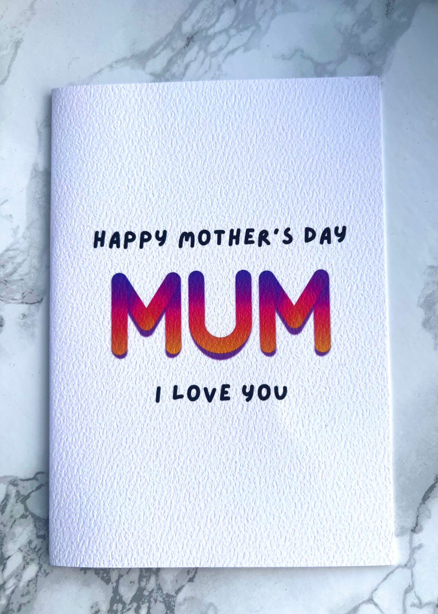 Neon Mother’s Day Greetings Card