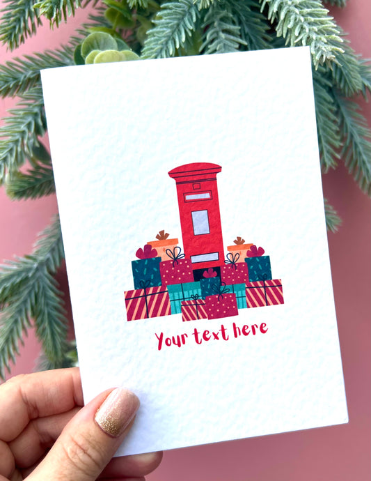 Personalised Postbox Christmas Card