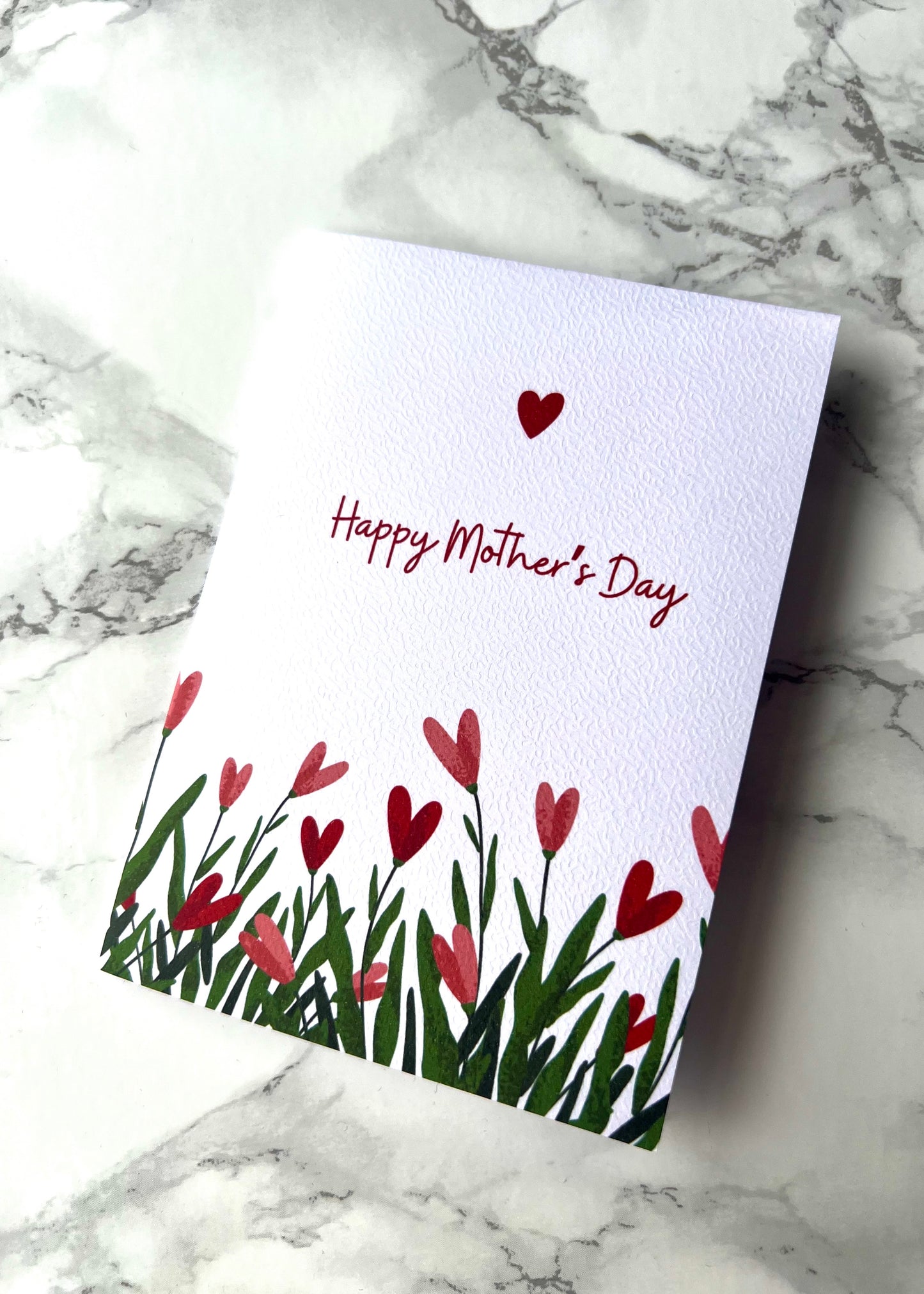 Mother’s Day Red Heart Greetings Card