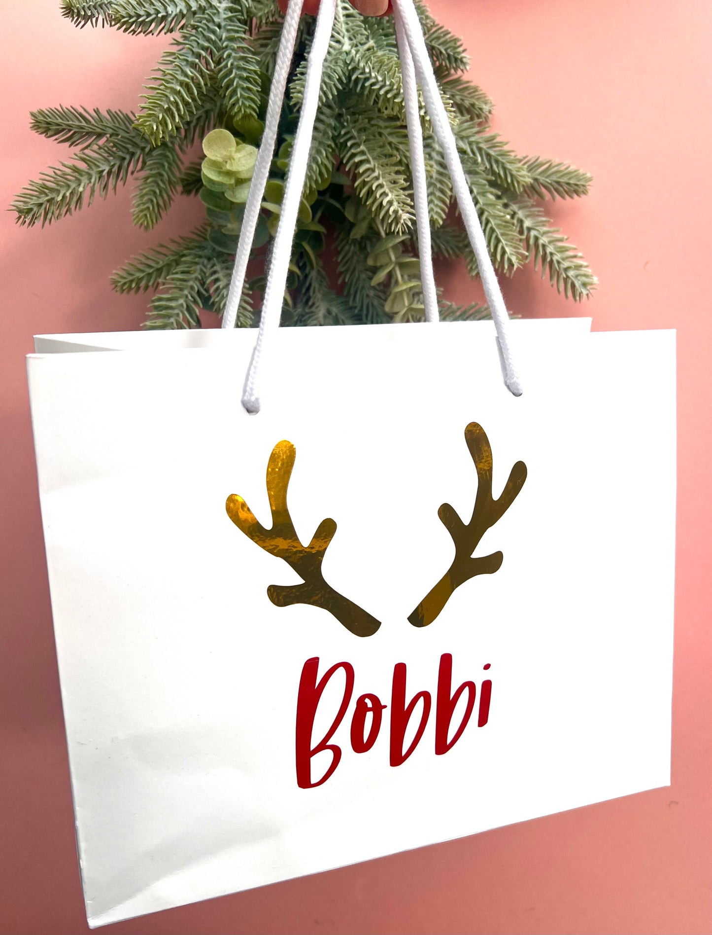 Personalised Reindeer Gift Bag