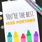 The Best Crayon Personalised Greetings Card