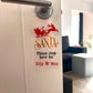 Personalised Acrylic Santa Stop Here Door Hanger