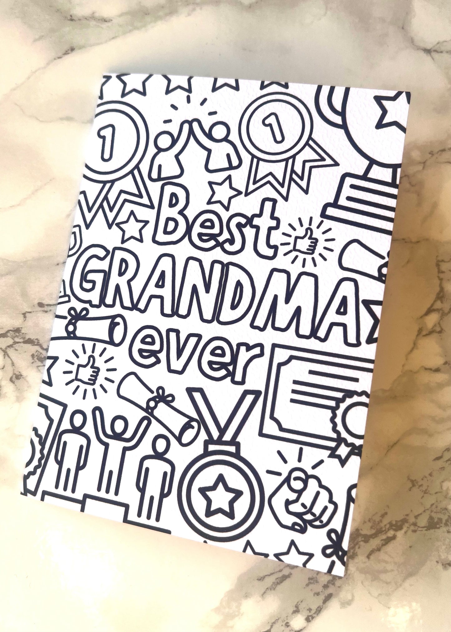 Colour Me Best Grandma Ever Card
