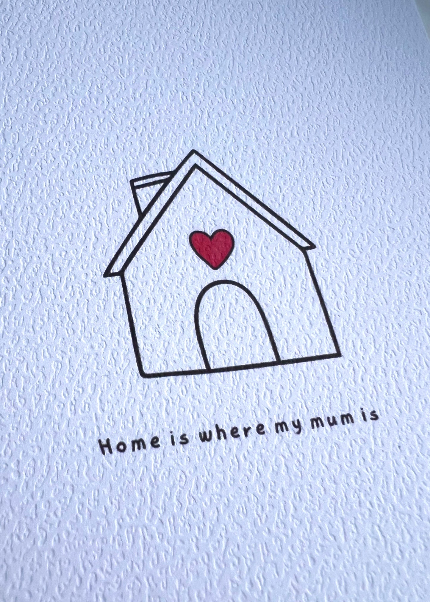 Home is Mum Greetings Card