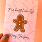 Personalised Pink Gingerbread Christmas Card