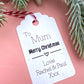 Set of 5 Personalised Heart Christmas Gift Tags