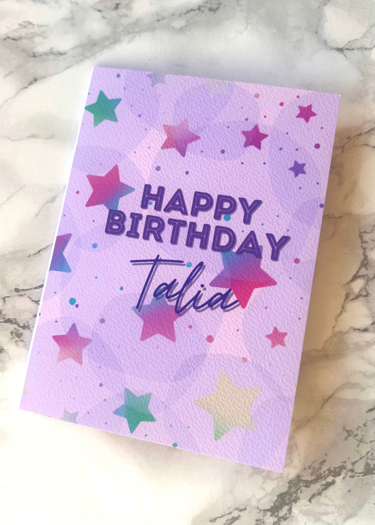 Birthday Stars Greetings Card