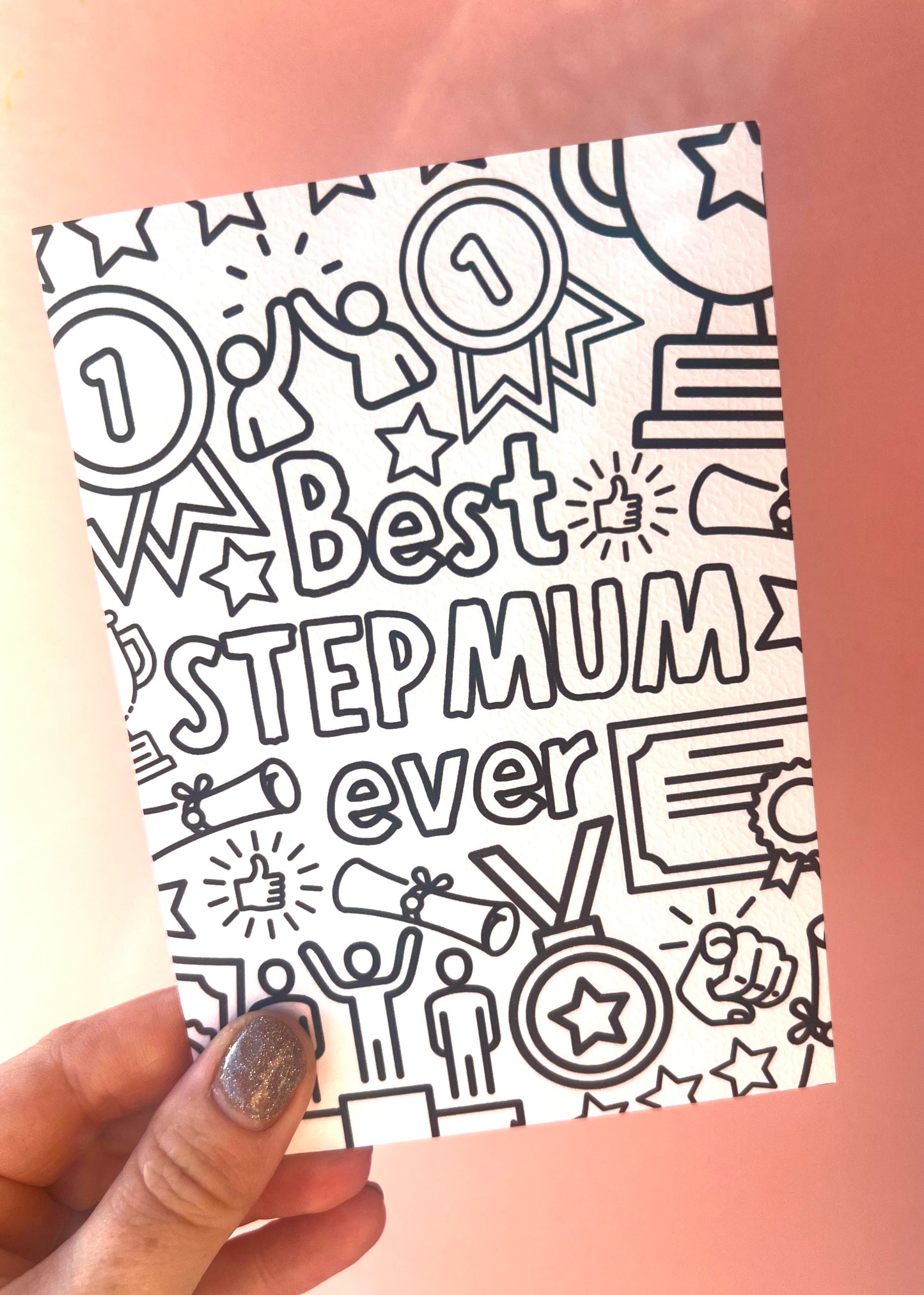 Colour Me Best Stepmum Ever Card