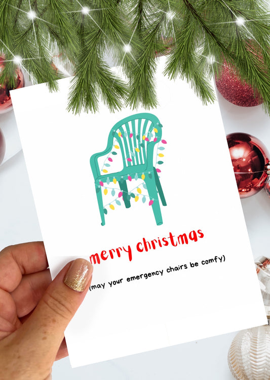 Emergency Chairs Christmas Card