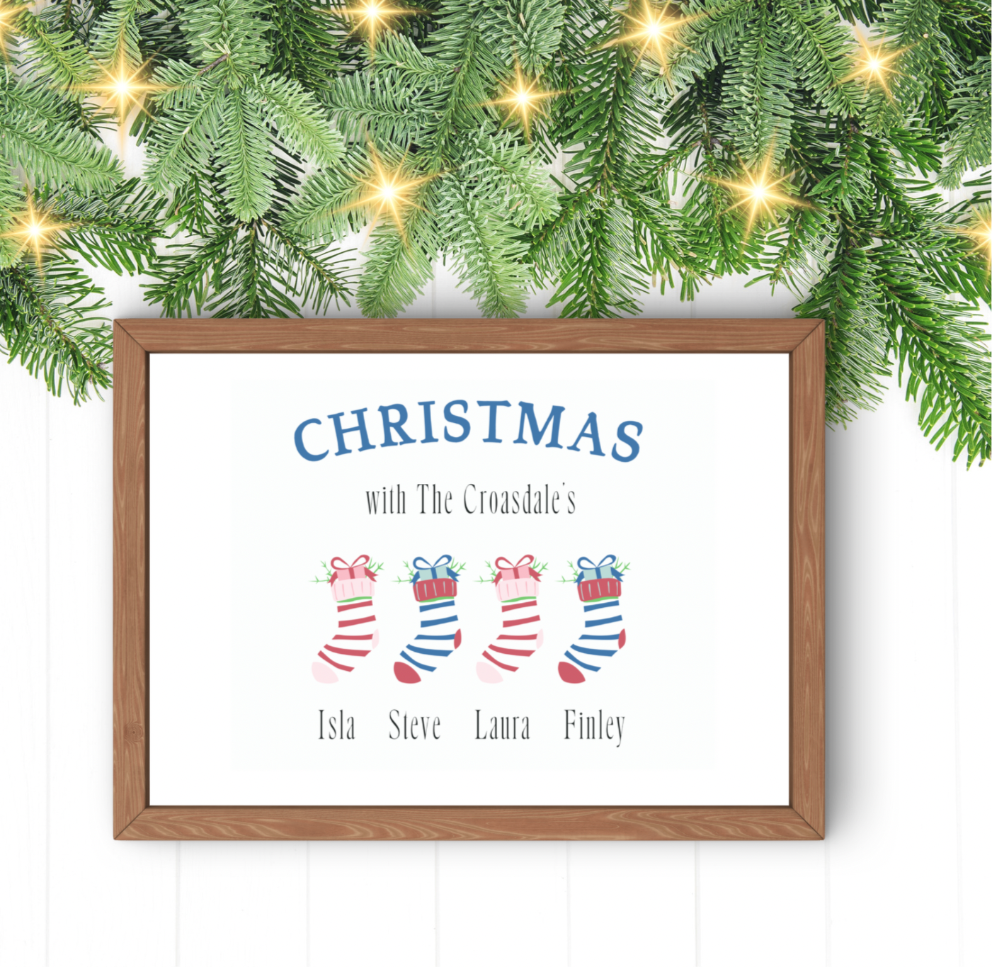 Personalised Family Stockings Print