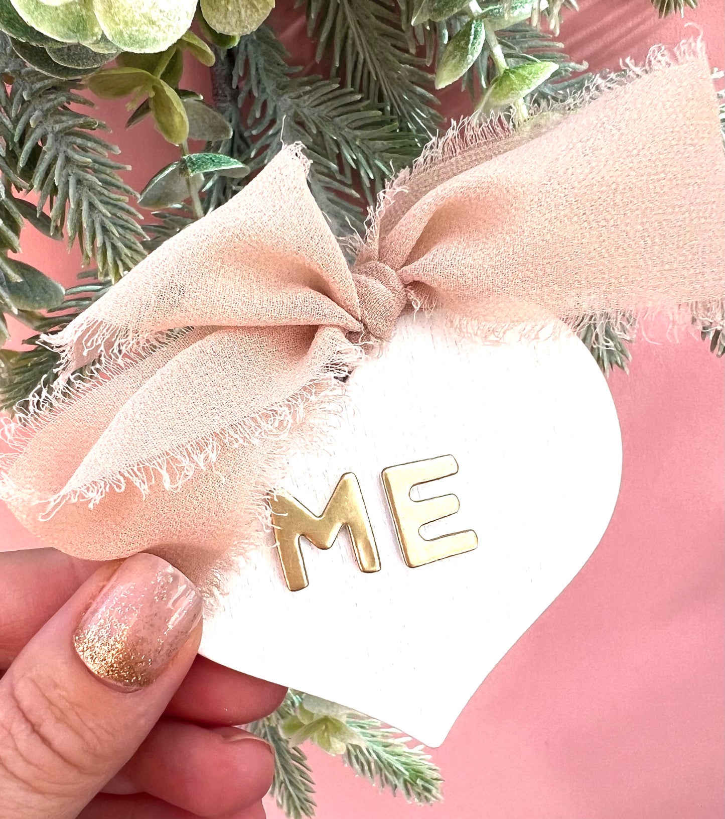 You & Me Double-sided Heart Bauble