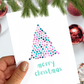 Pink Baubles Christmas Card