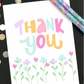 Thank You Flowers Greetings Card