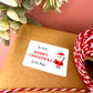 12 Personalised Santa Gift Tag Stickers