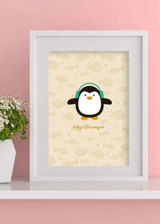 Funky Little Penguin Print