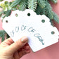 Set of 5 Personalised Green Christmas Gift Tags