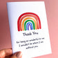 Thank You Rainbow Teacher Card