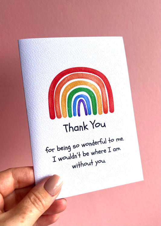 Thank You Rainbow Teacher Card