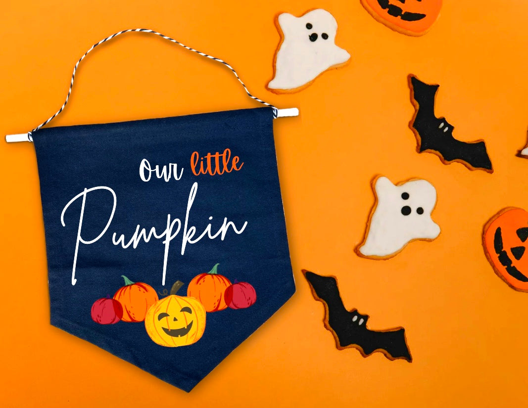 Little Pumpkin Canvas Hanging Banner