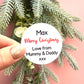 12 Personalised Christmas Gift Tag Stickers