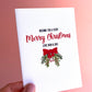 Personalised Bow Christmas Card