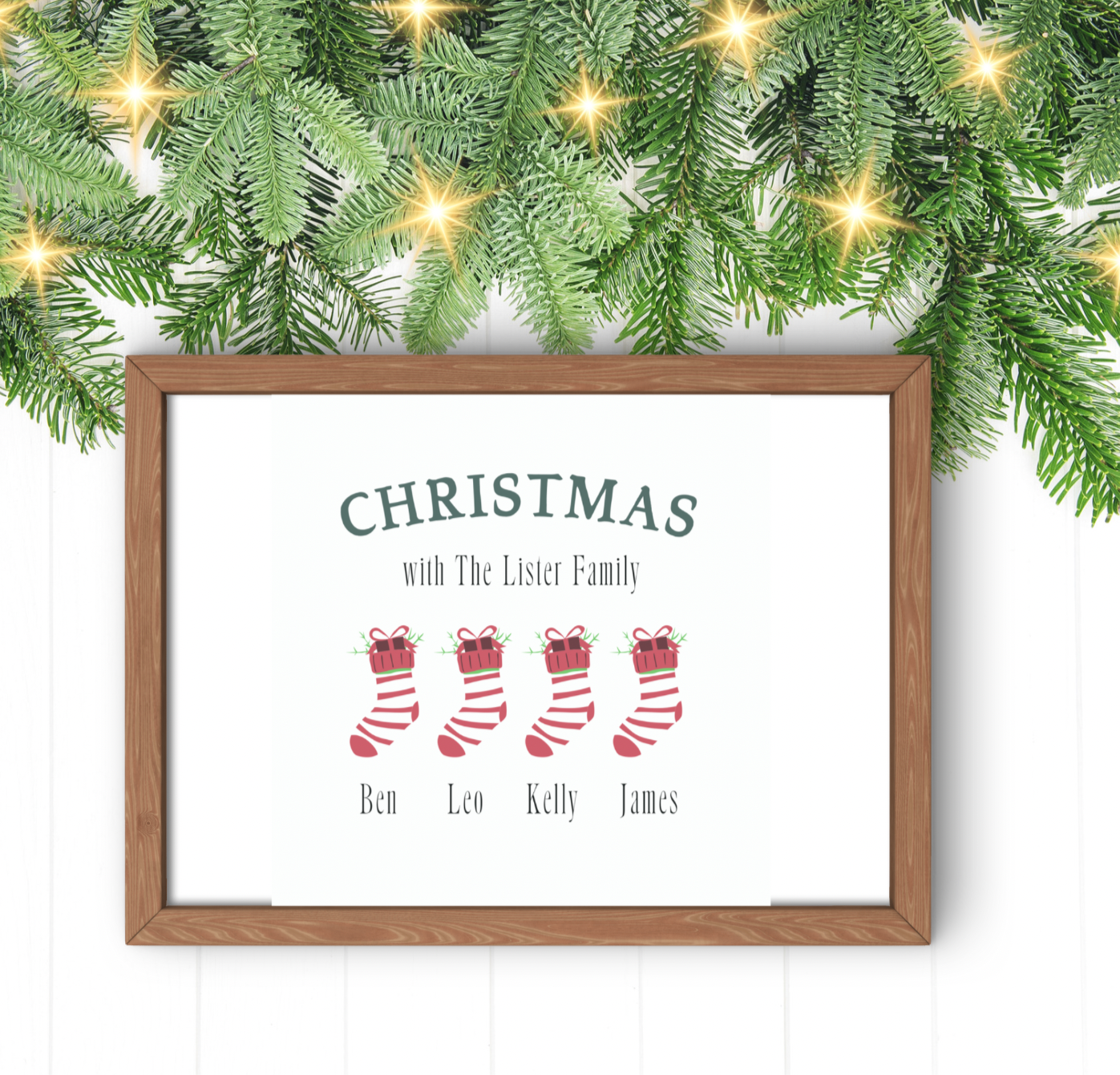 Personalised Family Stockings Print