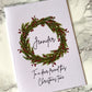 Personalised Wreath Christmas Card