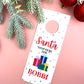 Personalised Santa Stop Here Door Hanger