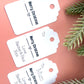 Set of 5 Personalised Heart Christmas Gift Tags