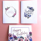 Happy Birthday Floral Border Greetings Card