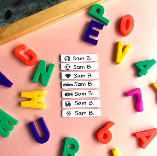 School Uniform Labels with picture - Iron-on